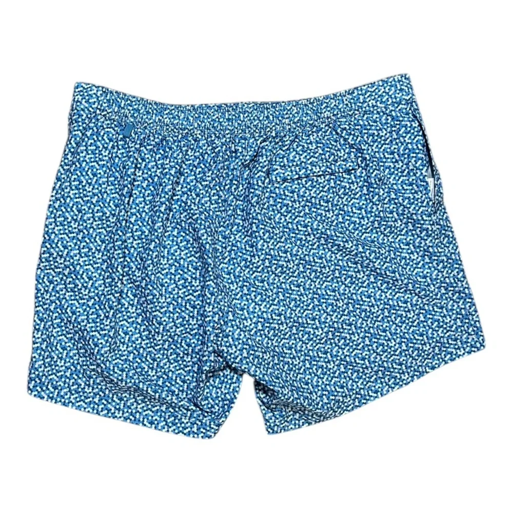 Peter Millar Crown Crafted Palma Dot Blue Swim Trunks Mens XL